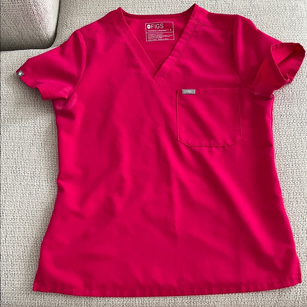 Ultra Rose Figs Scrub Top